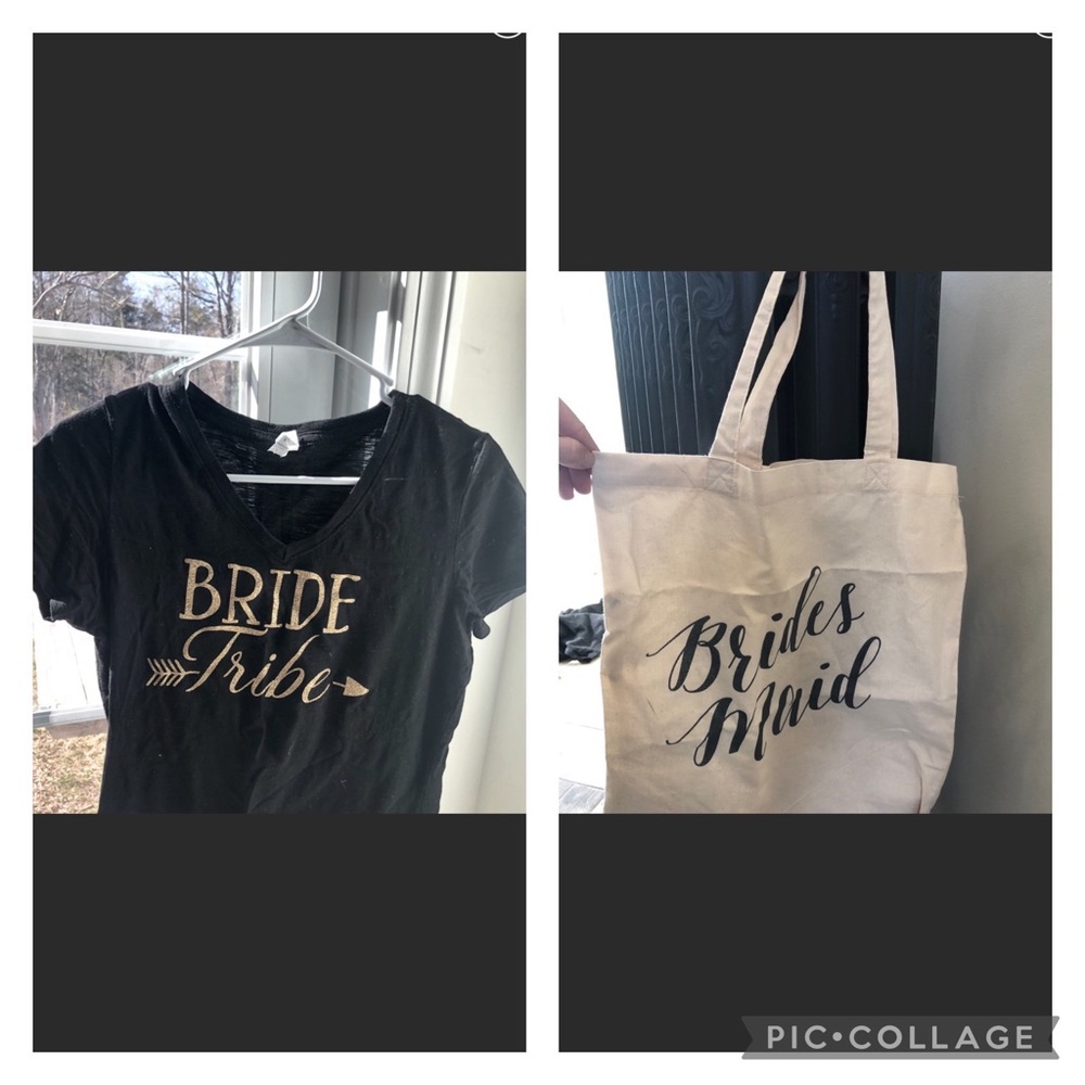 Bride tribe shirt and bag